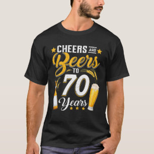 Camiseta Saúde E Cervejas Aos 70 Anos De 70 De Aniversário
