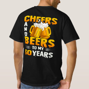 Camiseta Saúde E Cervejas Aos Meus 60 Anos 60º Presente D