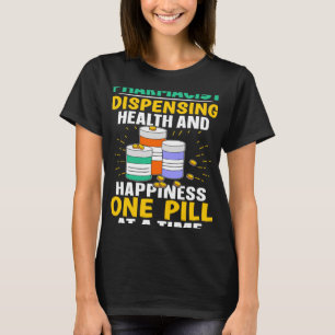 Camiseta Saúde Farmacêutica E Felicidade Uma Pílula De Cada