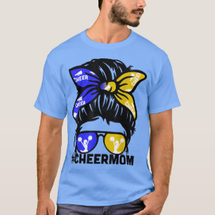 Camiseta Saúde Mãe Azul e Dourada Torcida Mãe Mes