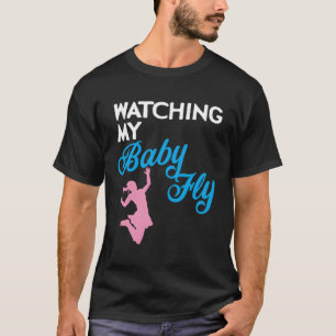 Camiseta Saúde Mãe Presente Ver O Meu Cheerleader De Voo Fl