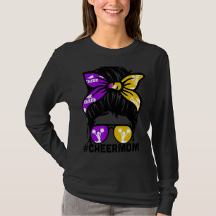 Camiseta Saúde Mãe Puple e Dourada Cheerhead Mãe Me