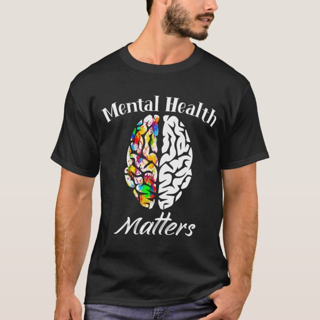 Camiseta Saúde mental acabe com o estigma saúde mental (Frente)