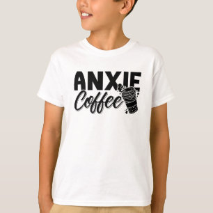 Camiseta Saúde Mental Ansiedade Consciência do Café Ansieda