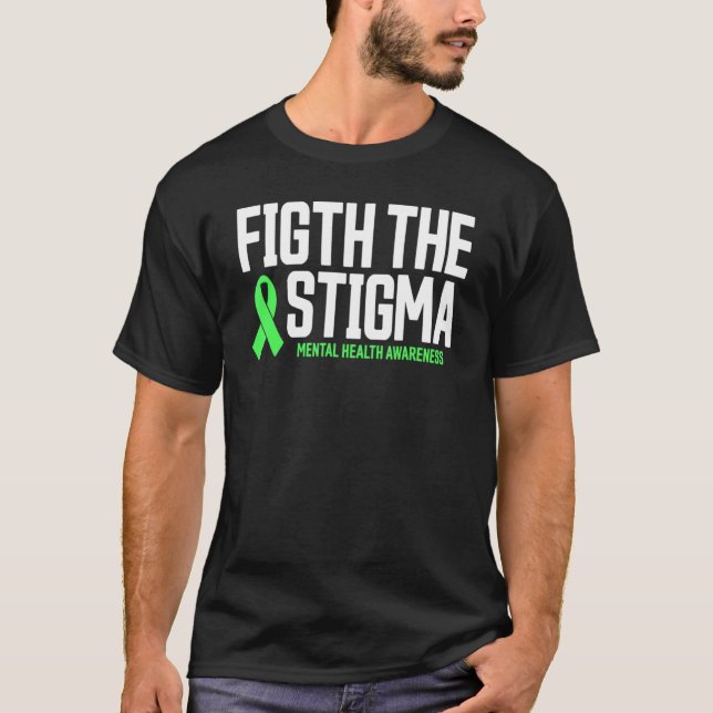 Camiseta Saúde Mental Combatendo A Guerra Da Saúde Mental E (Frente)