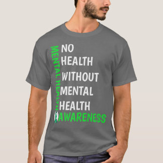 Camiseta Saúde Mental Combater O Cuidado Com A Saúde Mental