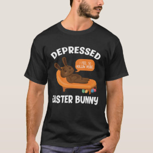 Camiseta Saúde Mental Consciência Chocolate Coelhinho Engra