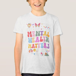 Camiseta Saúde Mental Em Groovy Homens De Consciência Menta