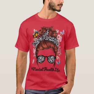 Camiseta Saúde Mental Feliz Dia Passado Escola Borboleta