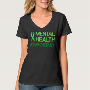 Camiseta Saúde Mental Fita Verde Ansiedade Mental Saúde A