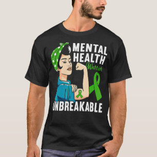 Camiseta Saúde Mental Guerreiro Verde Fita Mental A