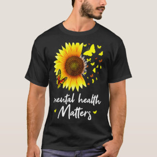 Camiseta Saúde mental Importa Borboleta Dourada Mental H