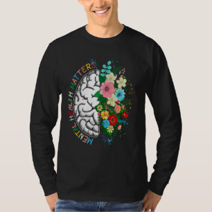 Camiseta Saúde Mental Importa Dar Doença Cerebral Humana Aw
