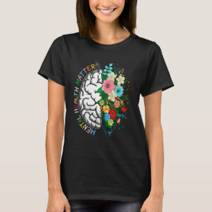 Camiseta Saúde Mental Importa Dar Doença Cerebral Humana Aw