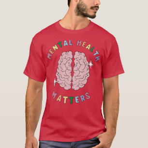 Camiseta Saúde Mental Importa Psicóloga Do Cérebro Humano
