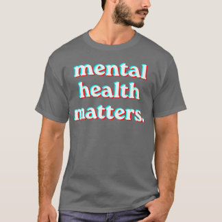 Camiseta Saúde Mental Importa Sensibilização Estilo Azul Ve