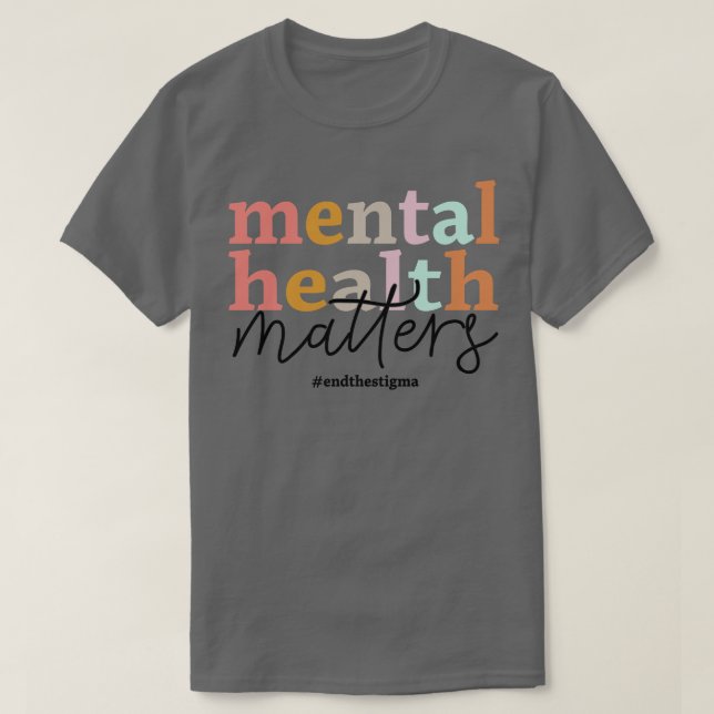 Camiseta Saúde Mental Importa Sensibilização Psicóloga Retr (Frente do Design)