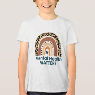 Camiseta Saúde Mental S Boho Rainbow Mental Health Awarene