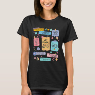 Camiseta Saúde Mental S Res de Consciência da Doença do Cér