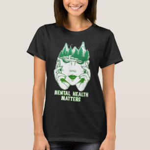 Camiseta Saúde Mental Sensibilização Para O Cérebro Humano
