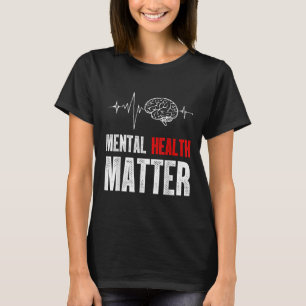 Camiseta Saúde Mental Sensibilização para o problema do cér