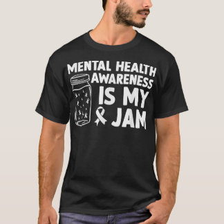 Camiseta Saúde Mental Suporta Consciência Mental