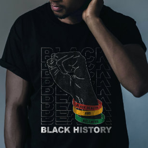 Camiseta Saúde negra e bem-estar História negra Mês