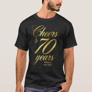 Camiseta Saúde para 70 anos de aniversário de 70