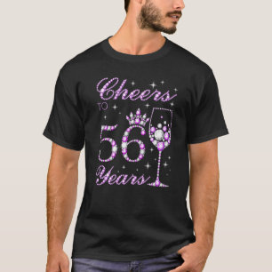 Camiseta Saúde Para Mulheres De 56 Anos 56 Anos Aniversário