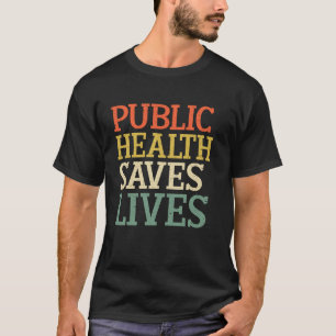Camiseta Saúde Pública Retro salva vidas Trabalho de saúde