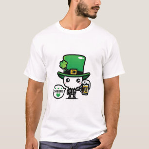 Camiseta Saúde Skeleton Leprechaun 