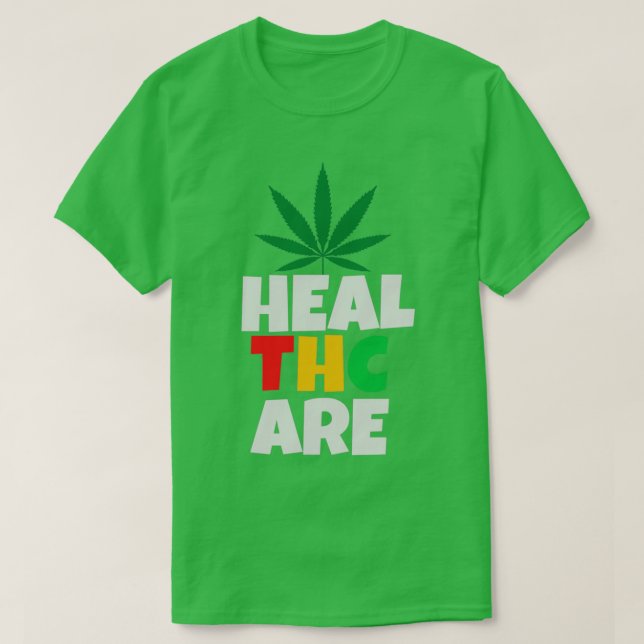 Camiseta Saúde THC é Medicamento (Frente do Design)
