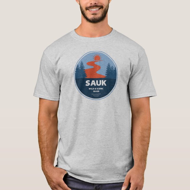 Camiseta Sauk Wild E Scenic River Washington (Frente)