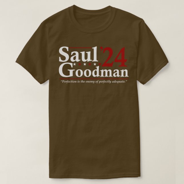 Camiseta Saul Goodman 24 Eleição Engraçada (Frente do Design)