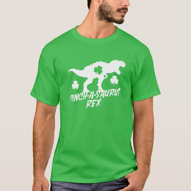 Camiseta Saurus Rex St Pat Trex Day Dino St Patricks Day Le (Frente)