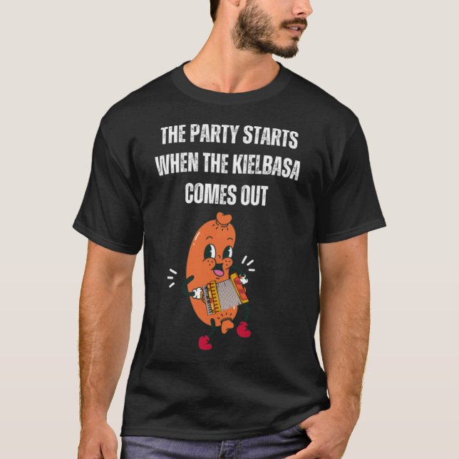 Camiseta Sausage Pun Kielbasa Polonês (Frente)
