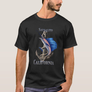 Camiseta Sausalito Califórnia Peixe-Espada Marlin Pesca Oce