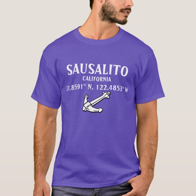 Camiseta Sausalito Latitude & Longitude Shirt com Âncora (Frente)