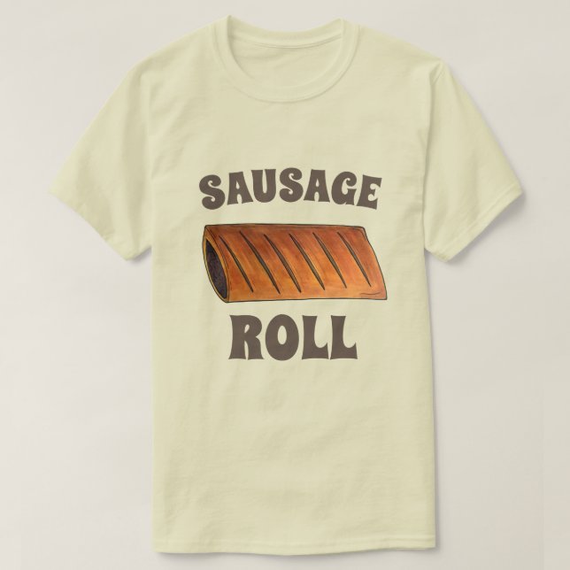 Camiseta Sausling Roll British Savory Paistry Snack Comida  (Frente do Design)