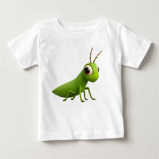 Camiseta Sauterelle verte cartoon (Frente)