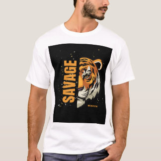 Camiseta Savage Brooklyn Tiger Graphic - Urban Streetwear S