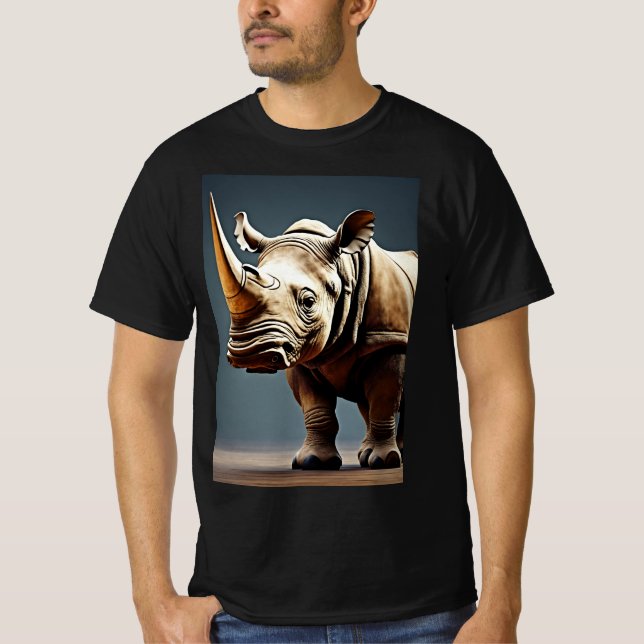 Camiseta "Savanna Majestade: Rinoceronte Corado" (Frente)