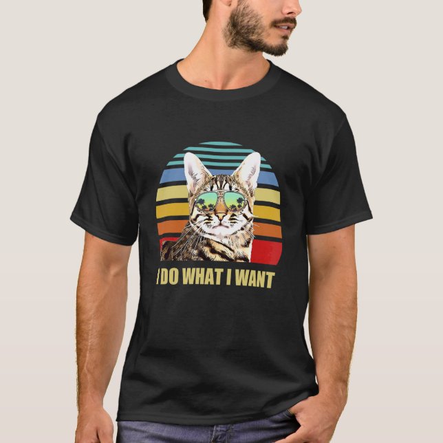 Camiseta Savannah Cat. Eu faço o que quero (Frente)