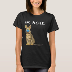 Camiseta Savannah Ew Pessoas Gato Vestindo Máscara