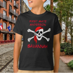 Camiseta Savannah GA Pirate First Mate Name