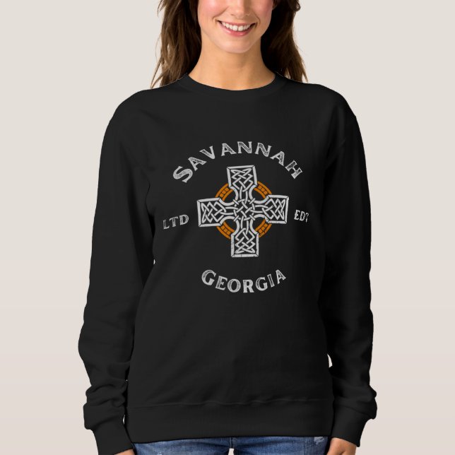 Camiseta SAVANNAH GEORGIA Irish Cross Badge (Frente)