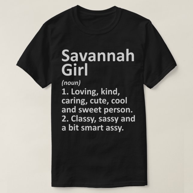 Camiseta SAVANNAH GIRL GA GEORGIA Funny City Home Roots Gif (Frente do Design)