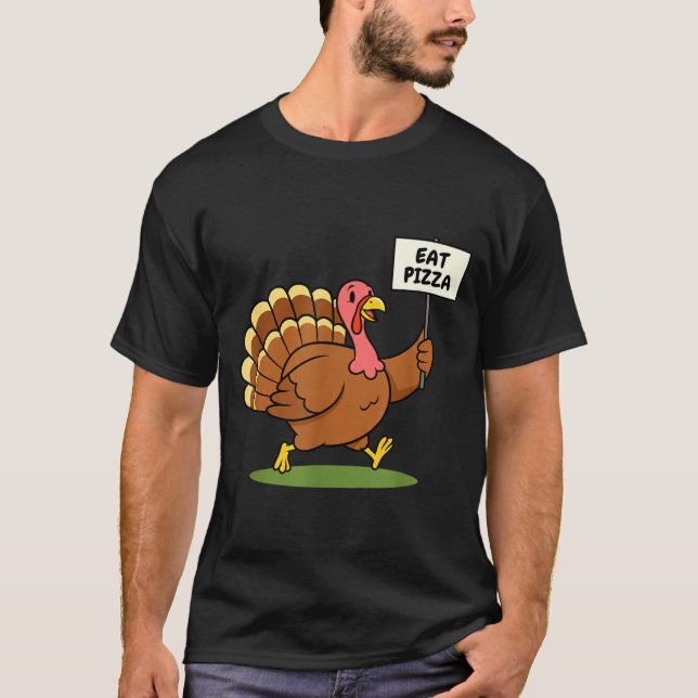Camiseta Save A Turkey, Eat Zza Funny Thanksgiving Design F (Frente)