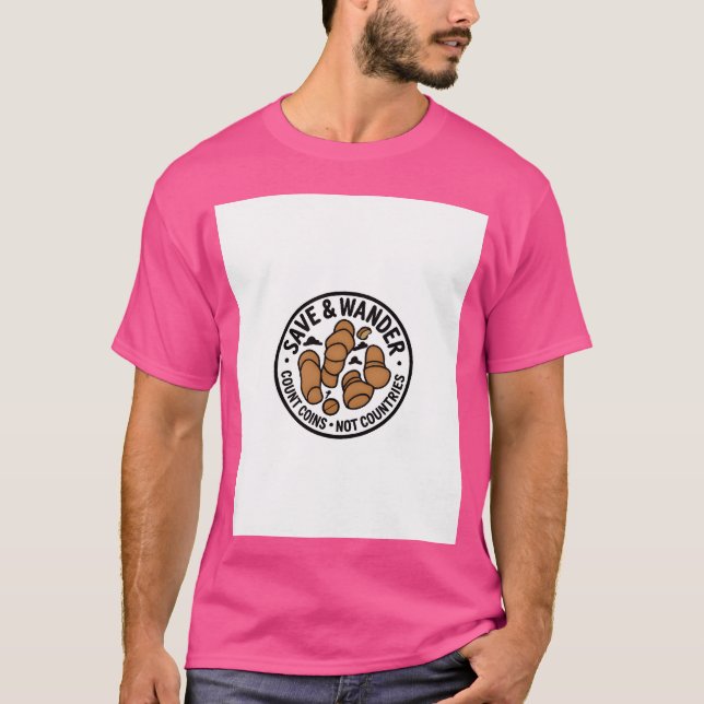 Camiseta Save and Wander Croissant Coins funny (Frente)