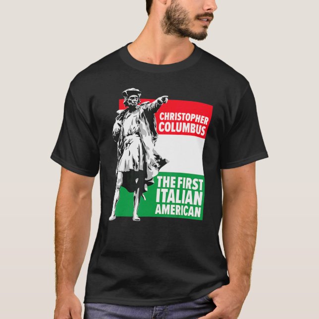 Camiseta Save Columbus Day  Italian Pride (Frente)